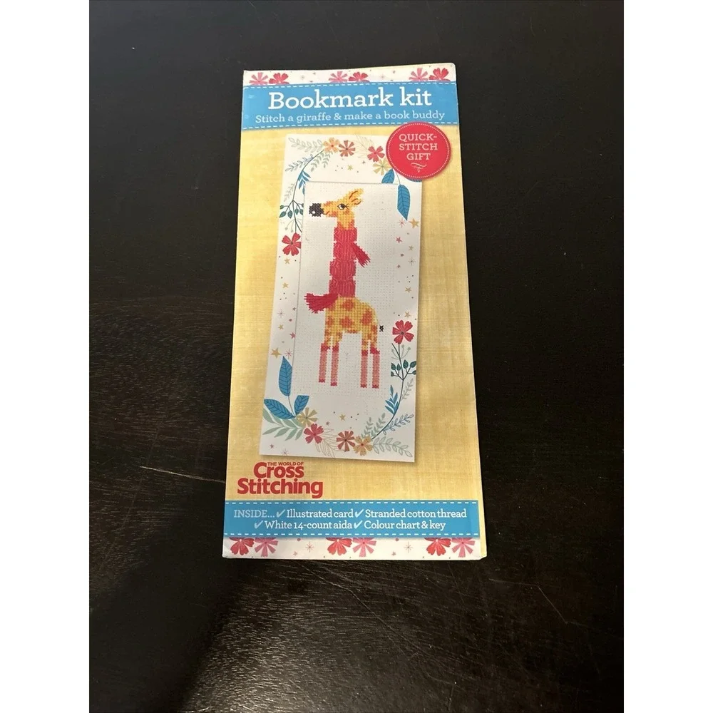 Cross Stitch Kit to Make a Giraffe Bookmark